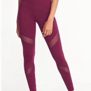 Old Navy Magenta Mesh Leggings Size Small